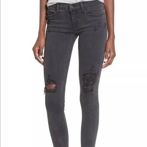 Hudson krista super skinny dark grey jeans!